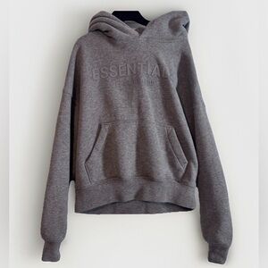 Kids Essentials Fear of God Gray Heathered Hoodie Small (6/7)